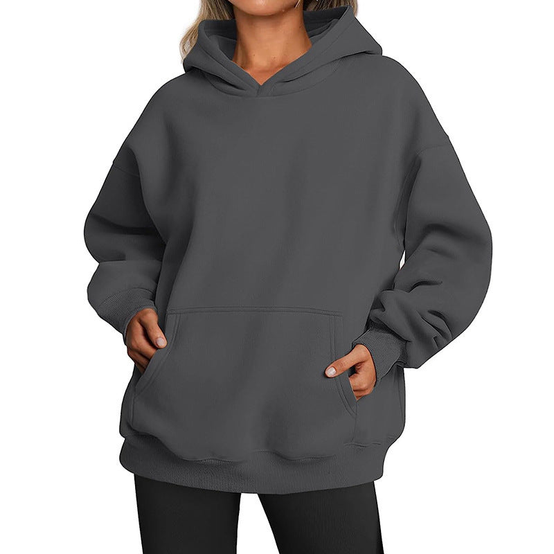 Women's Plus Size Hoodie with Practical Pockets and Casual Cut Ivyshape