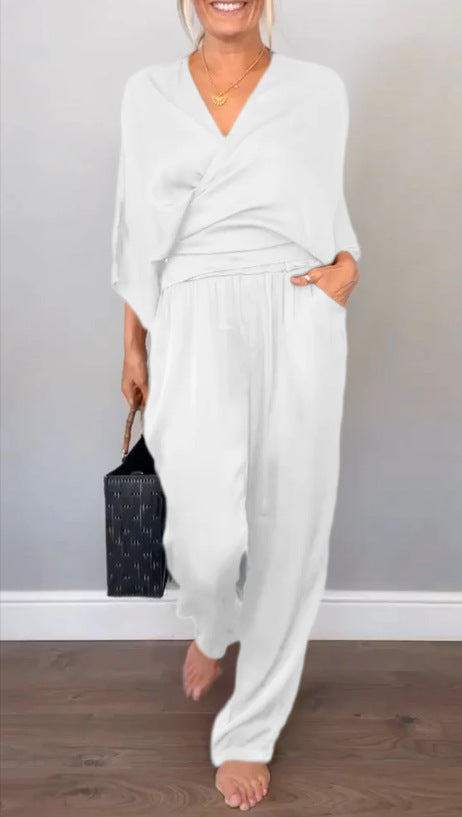 Ladies elegant and comfortable jumpsuit set Ivyshape