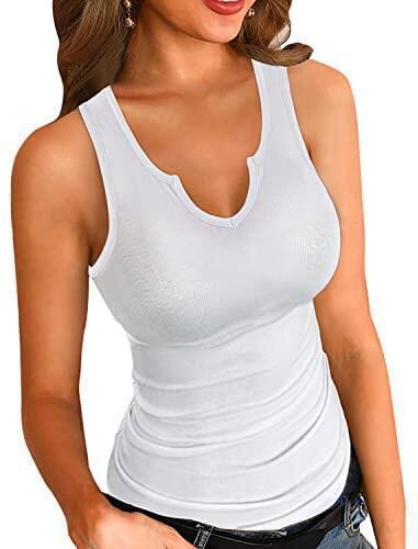 Women Fitted Ribbed Knit Tank Top Ivyshape