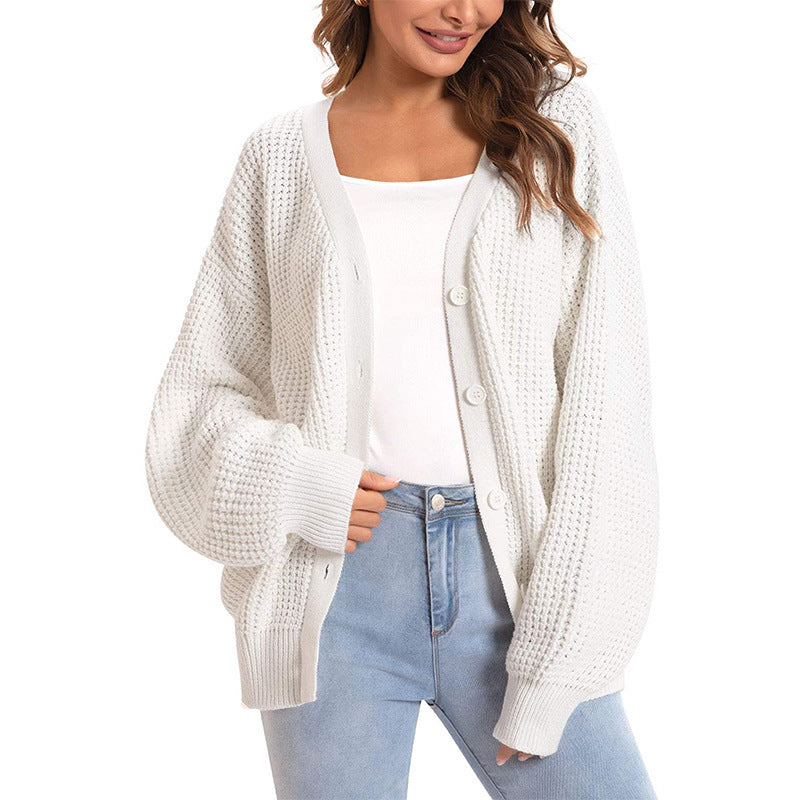 IvyShape | Trendy Single-Breasted Knit Cardigan for Women