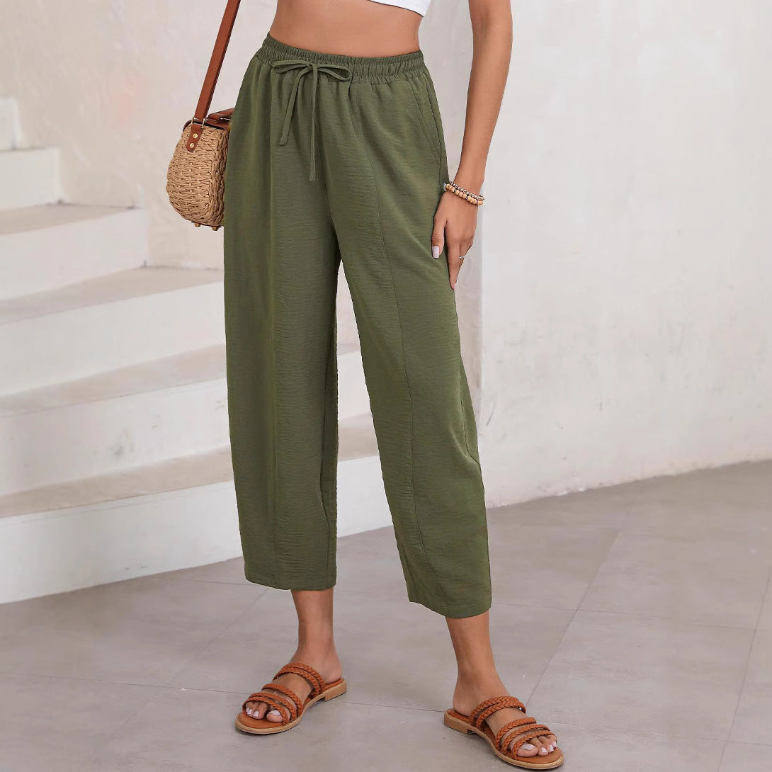 Women's Loose Fit Light Trousers Ivyshape