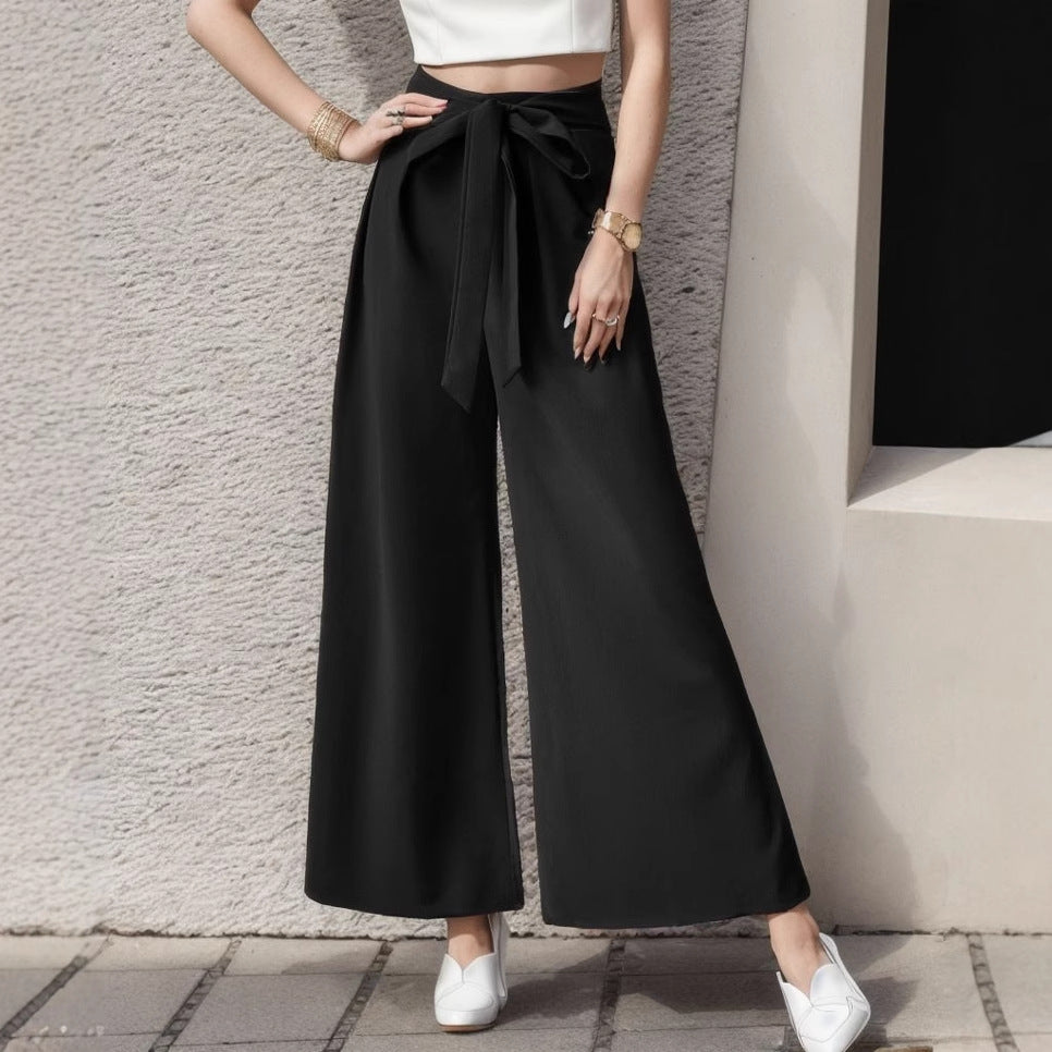 High-cut wide women's pants Ivyshape