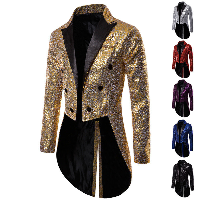 Men's glamorous sequin blazer with exclusive design Ivyshape