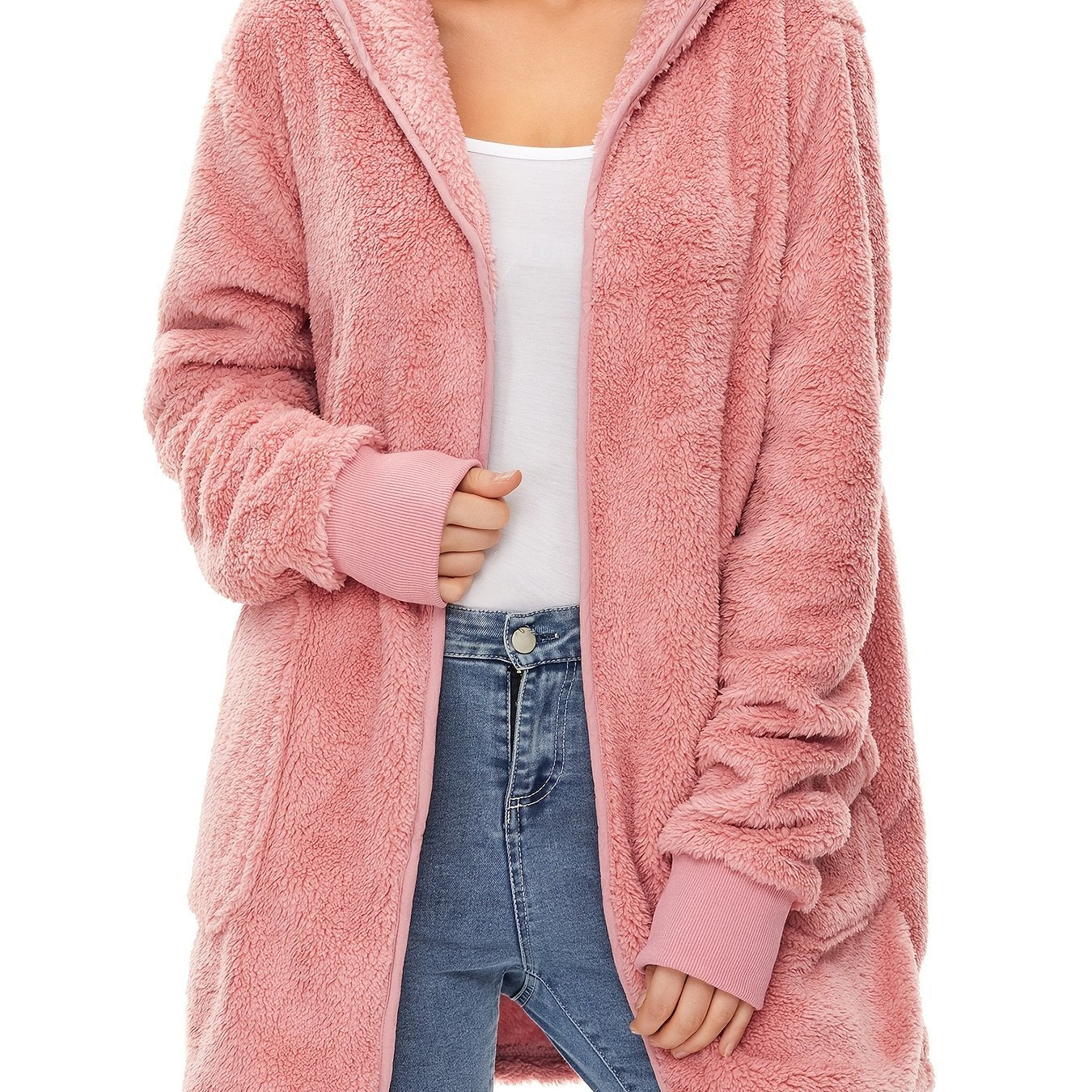 Ladies soft fleece coats Ivyshape