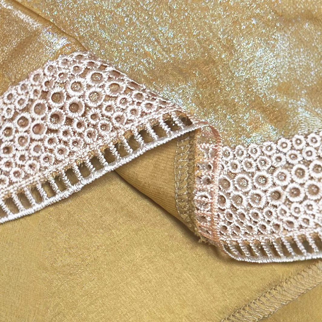 Women Elegant V-Neck Shimmer Top Ivyshape