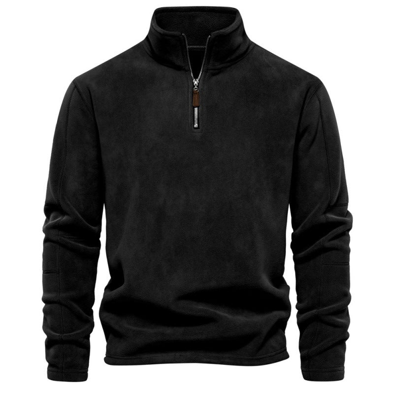 Men's microfleece pullover with half zip Ivyshape