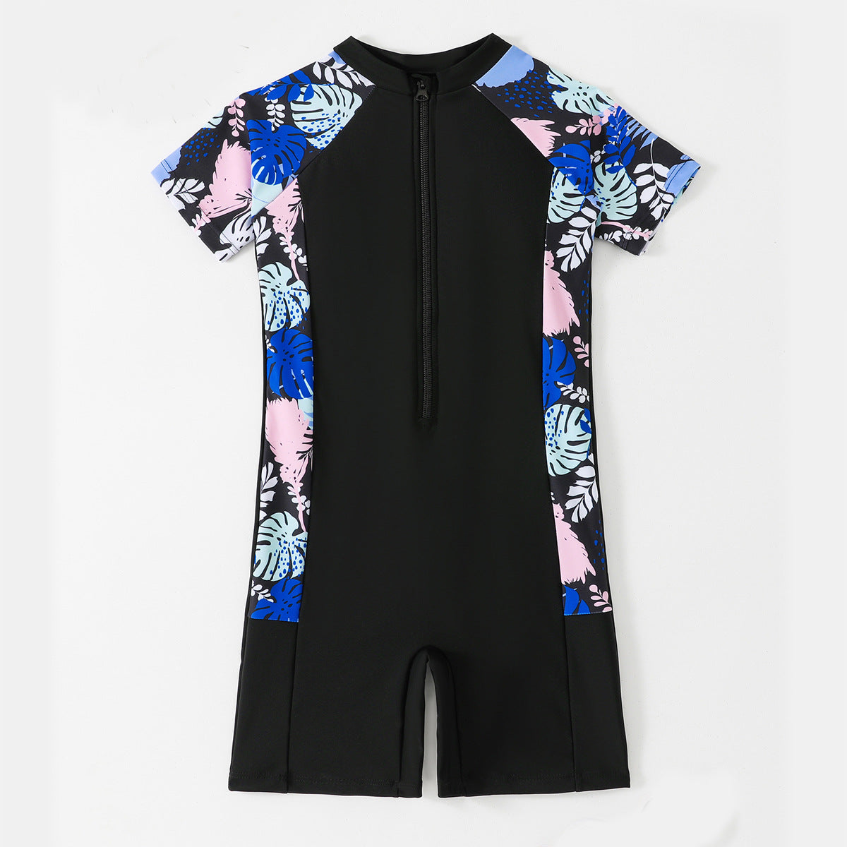 Women's One-Piece Surf Suit with Floral Design and Short Cut Ivyshape