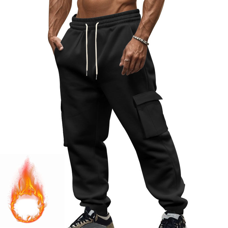 Men's cargo jogging pants with practical side pockets and adjustable drawstring Ivyshape