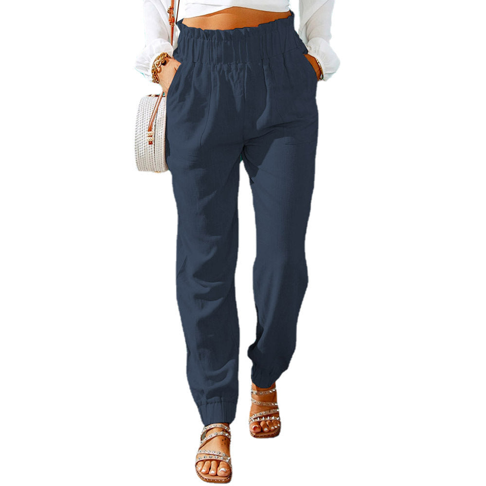 Women's Tailored Elastic Waist Pants Ivyshape