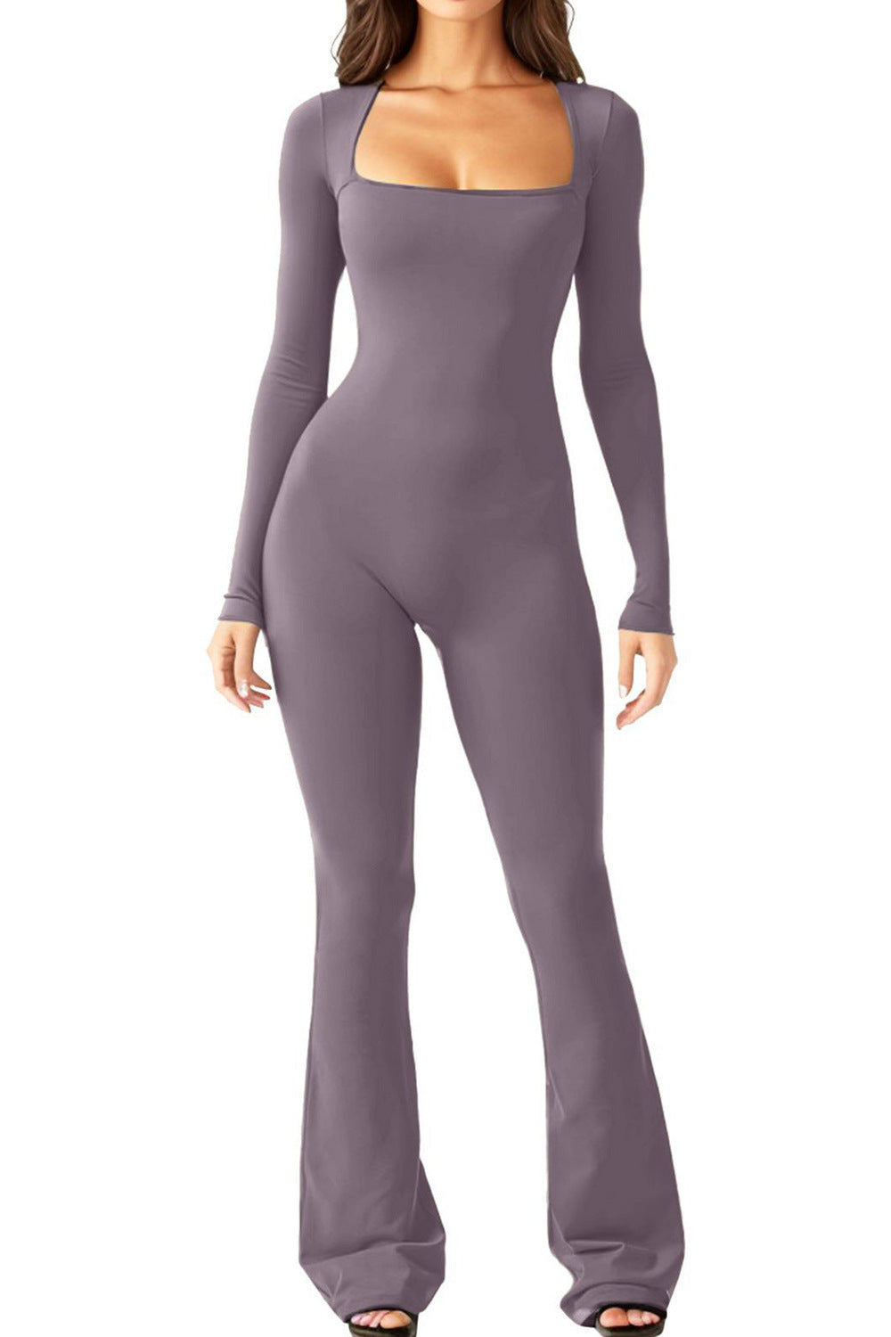 Women's jumpsuit with long sleeves and wide legs Ivyshape