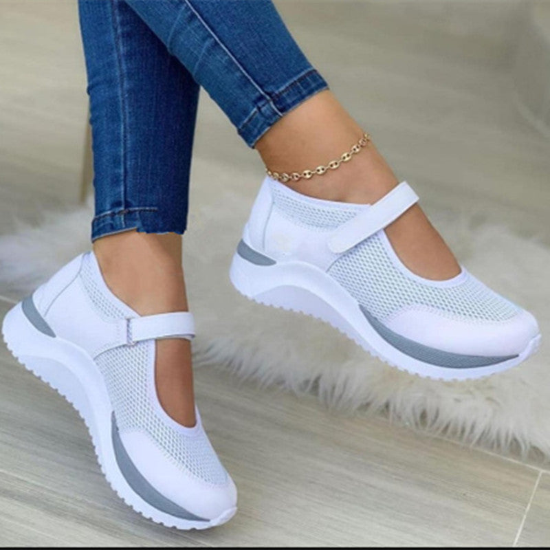 Women's Comfortable Mesh Sneakers with Adjustable Strap Ivyshape