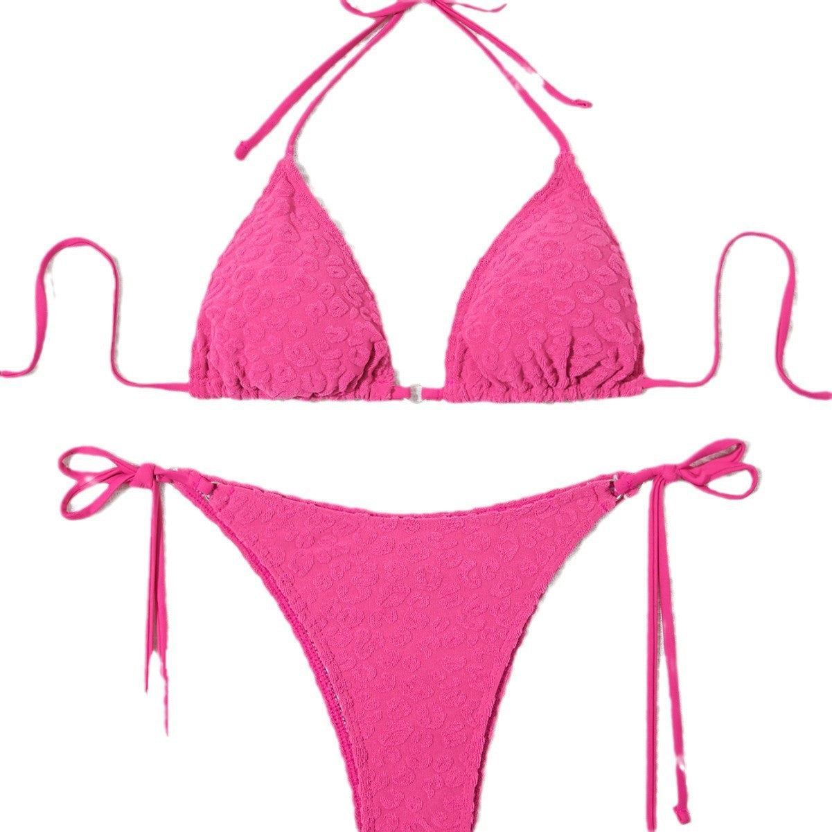 Women's bikini set with luxurious, textured fabric Ivyshape