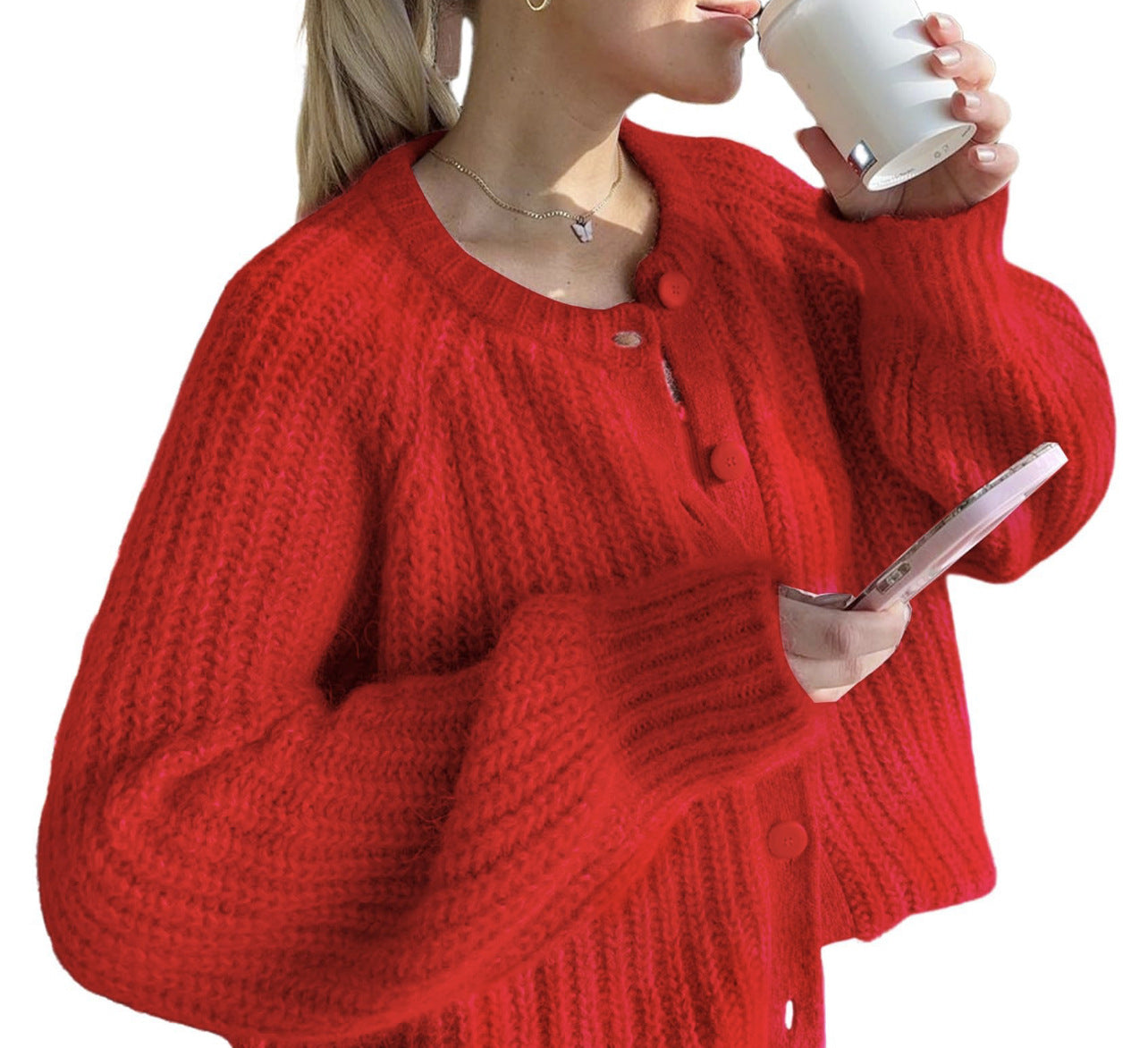 Women's Cozy Knit Cardigan Ivyshape