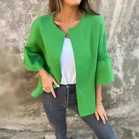 Ladies Stylish Cardigan with Wide Sleeve Ivyshape