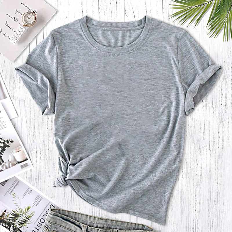 IvyShape | Loose Short Sleeve Solid Tee