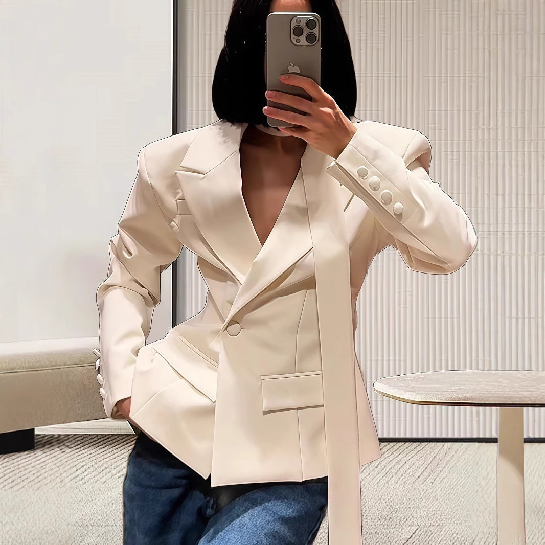 Women's Fashion Oversized Blazer Jacket with Unique Cut Ivyshape
