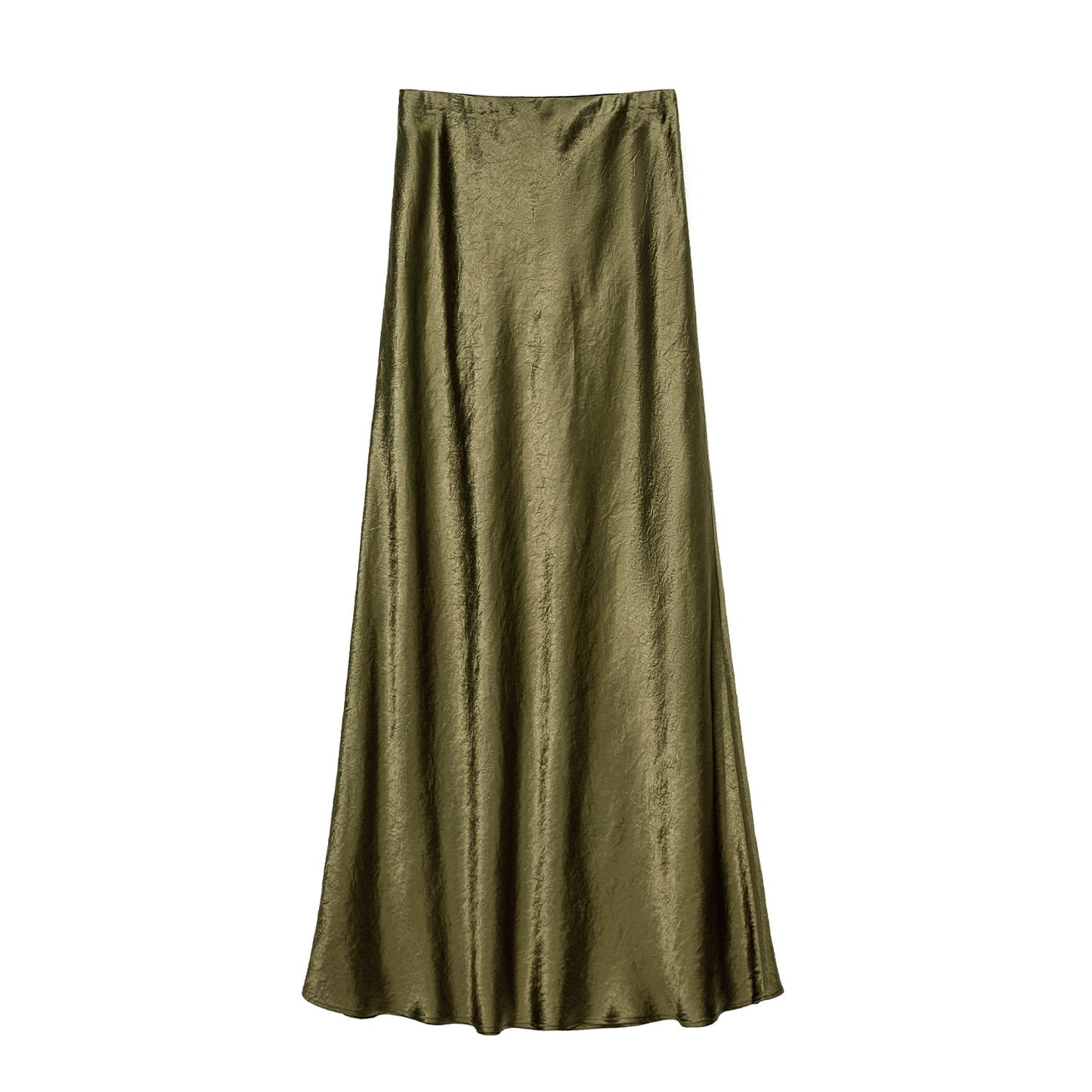 Women Elegant Maxi Skirt made of satinized viscose Ivyshape