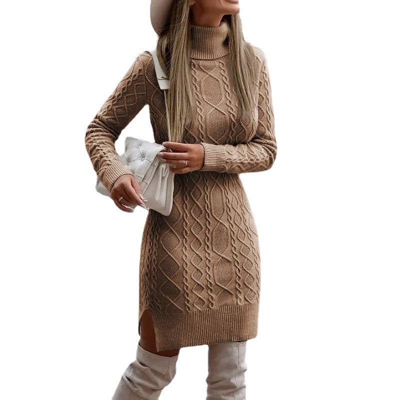 IvyShape | Warm Autumn Winter Sweater Dress for Women