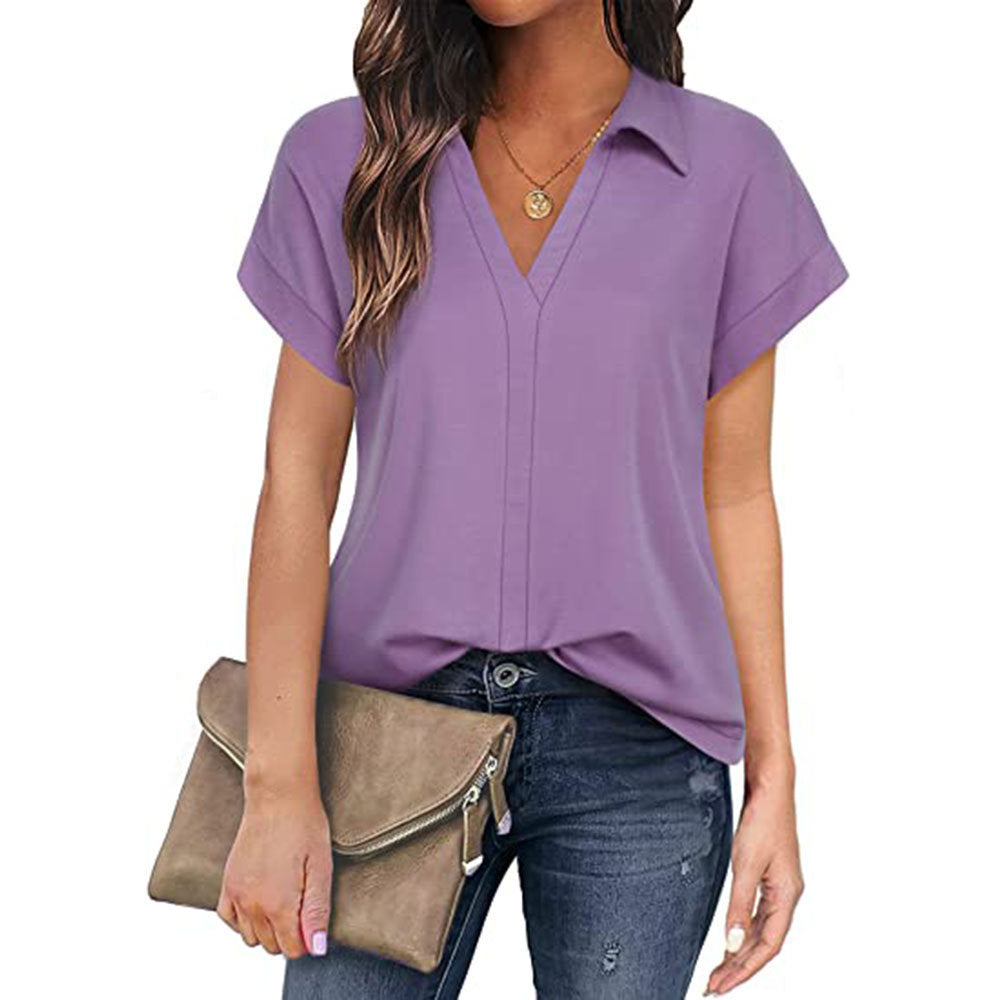 IvyShape | Versatile Casual Short Sleeve Shirt for Women