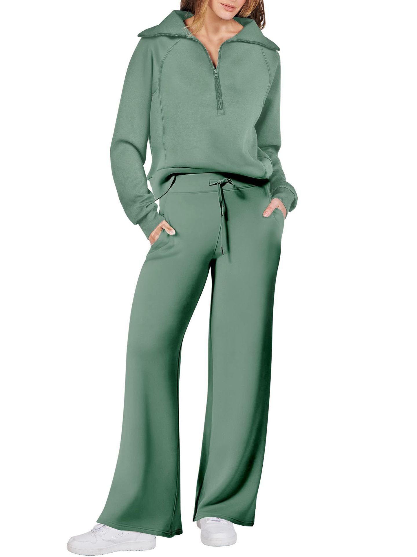 Women's leisure suit with high-quality zipper and comfortable fit Ivyshape