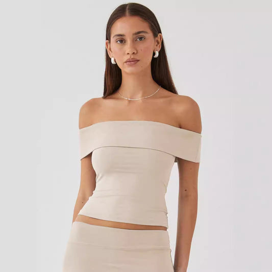 IvyShape | One-Shoulder Hot Girl Style Crop Top