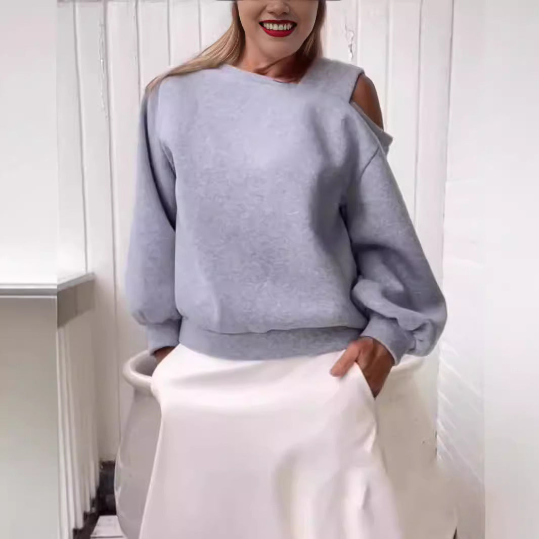 Women's Oversize Sweatshirt with Elegant Cut Ivyshape