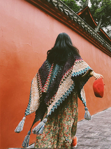 style Tibetan wear cape coat shawl Lhasa scarf women wear grassland cloak outside