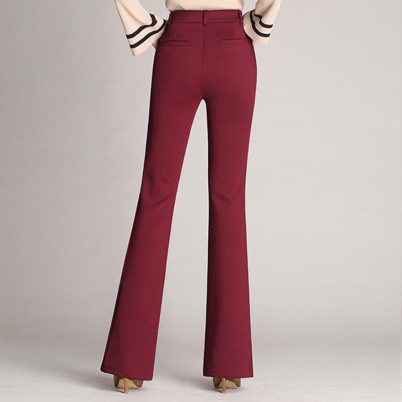 IvyShape | Sleek Straight High Waist Work Pants for Women