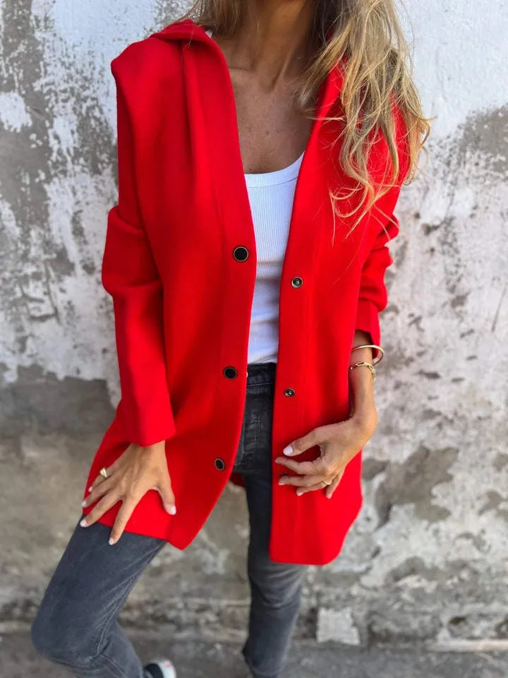 Women's fashionable long blazer Ivyshape