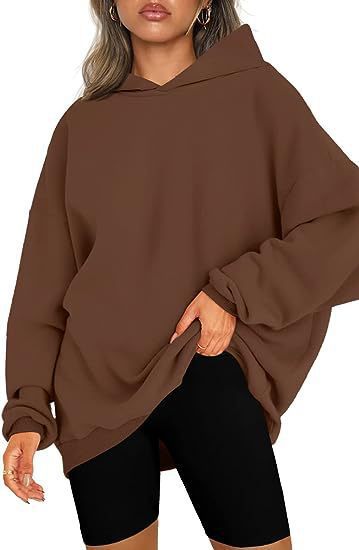 Ivyshape | Hooded Oversized Fleece Sweatshirt