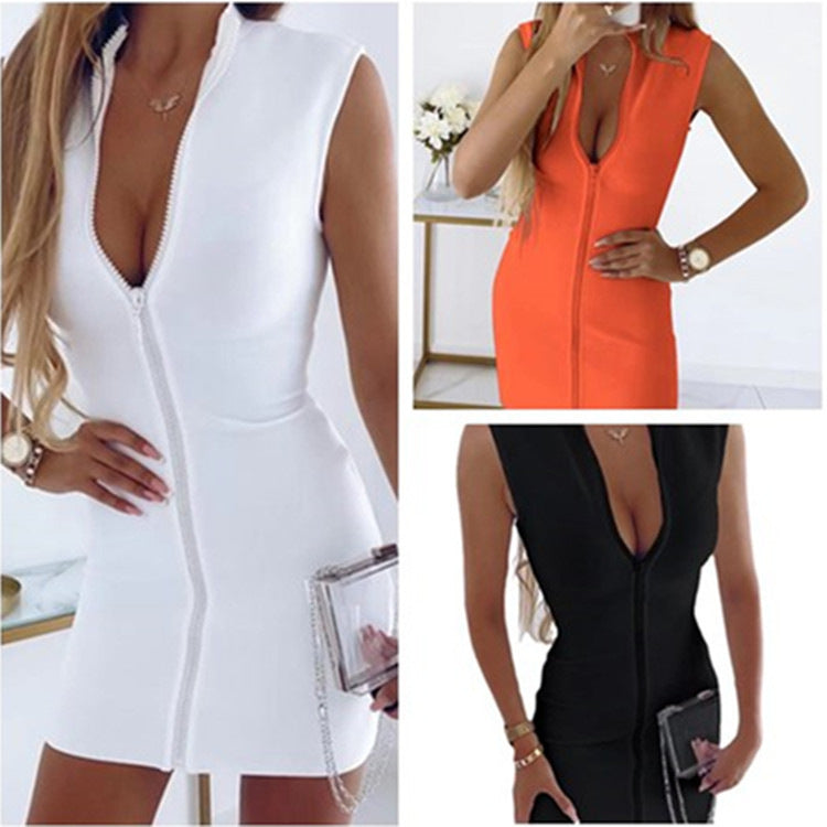 Women's Knee-Length Sports Dress with Side Zipper and Form-Fitting Cut Ivyshape