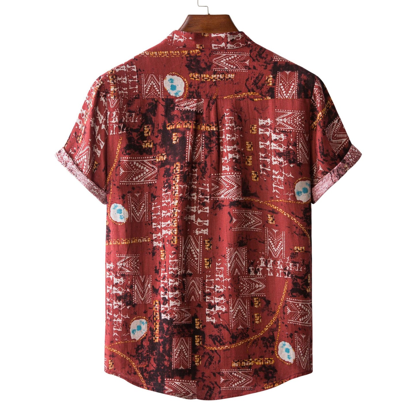 Men's short-sleeve shirt with creative dog design and loose fit Ivyshape