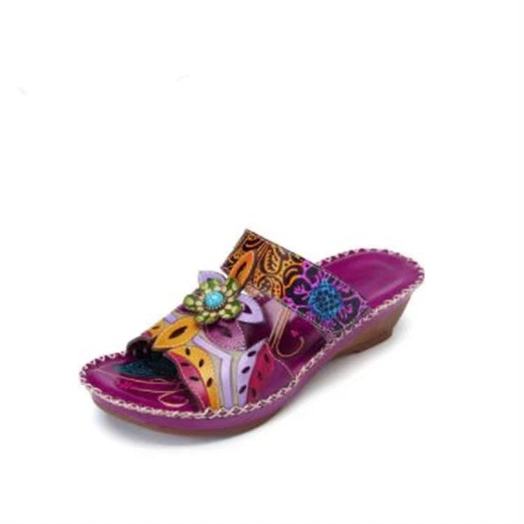 Women's Strappy Sandals with Floral Accents and Ergonomic Footbed Technology Ivyshape