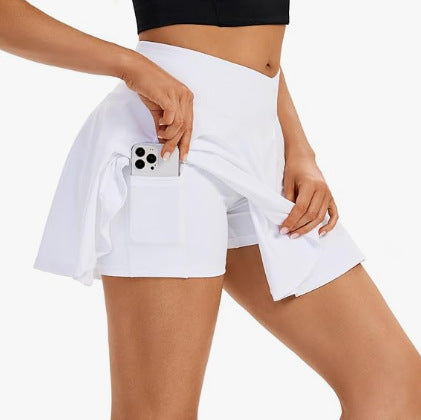 Ladies sports skirt with built-in shorts and practical pockets Ivyshape