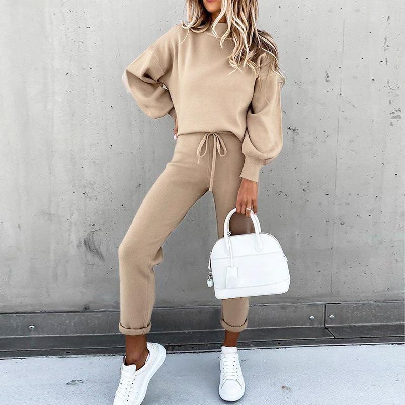 Ivyshape | Lace-Up Pants Two-Piece Set