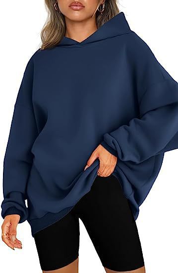 Ivyshape | Hooded Oversized Fleece Sweatshirt