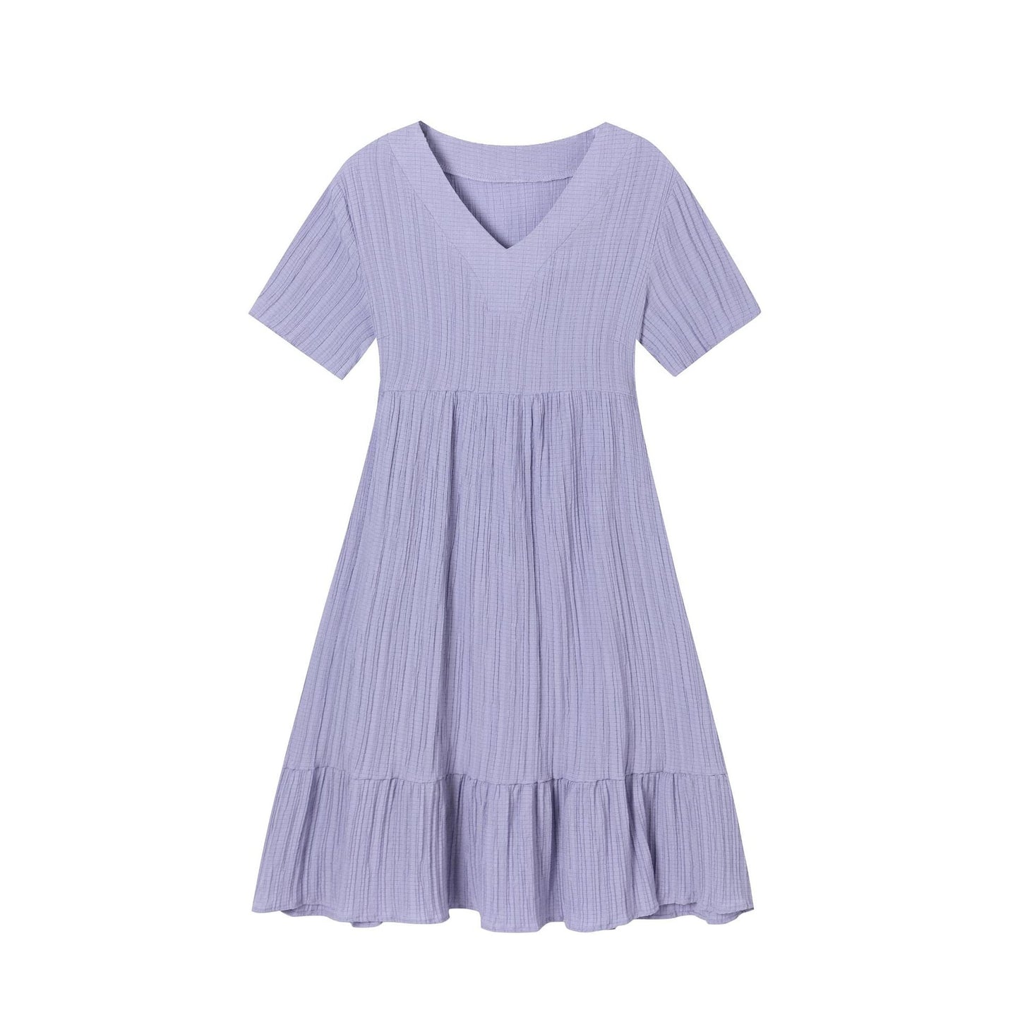 IvyShape | Flowing Waist-Tied Casual Short Dress