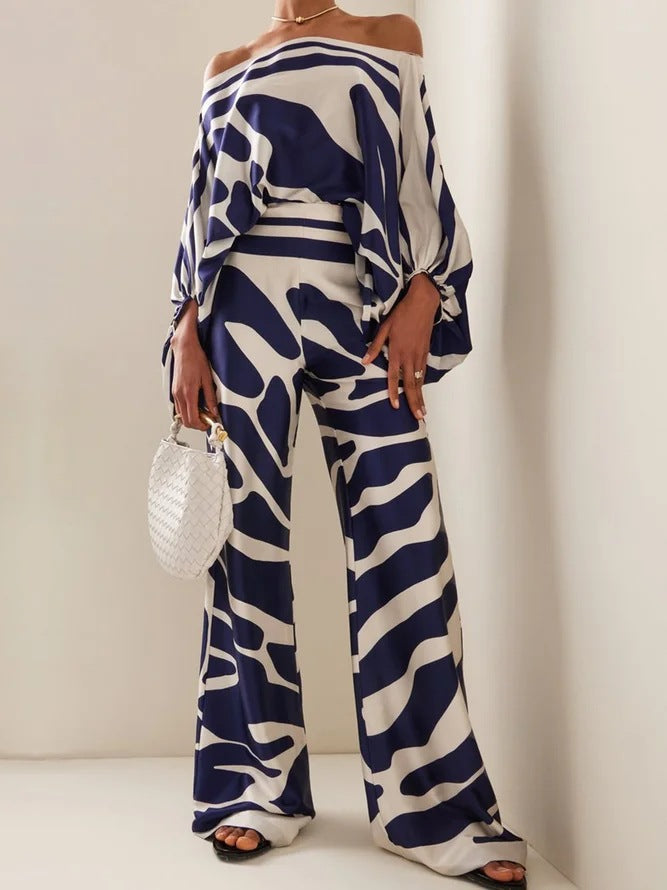 Ivyshape | Slim Fit Wide Leg Pants Set