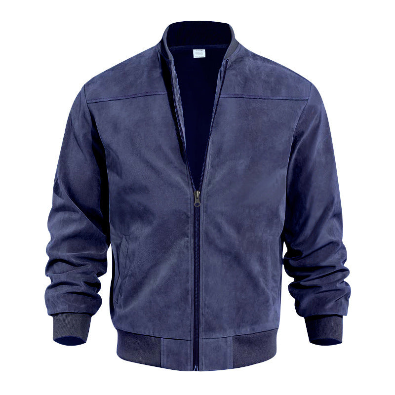 Men's flight jacket made of high-quality suede Ivyshape