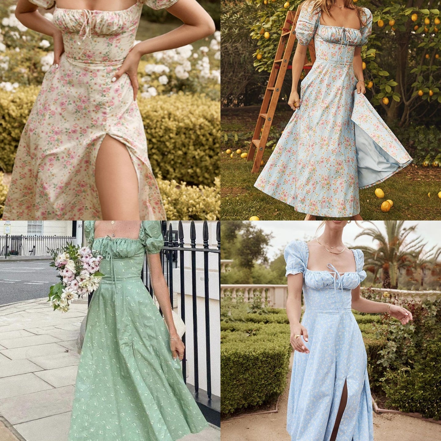 Women's Off-Shoulder Floral Pattern Maxi Dress Ivyshape