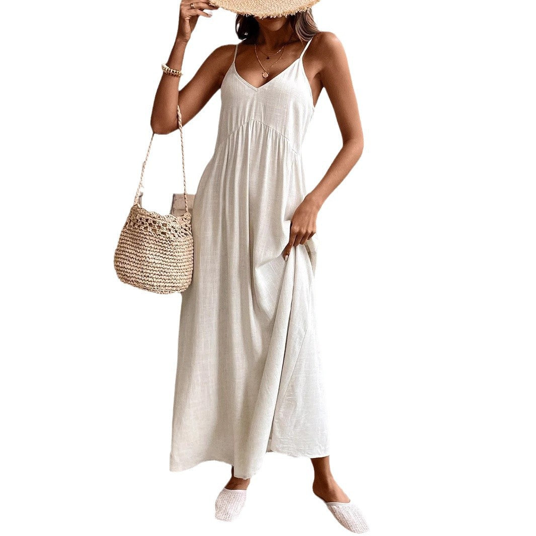 IvyShape | Strappy Loose Casual Flare Long Sundress