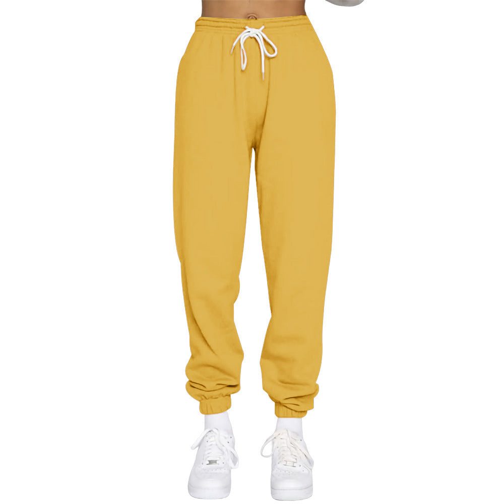 Ladies comfortable jogging pants with adjustable waistband and elastic cuffs Ivyshape
