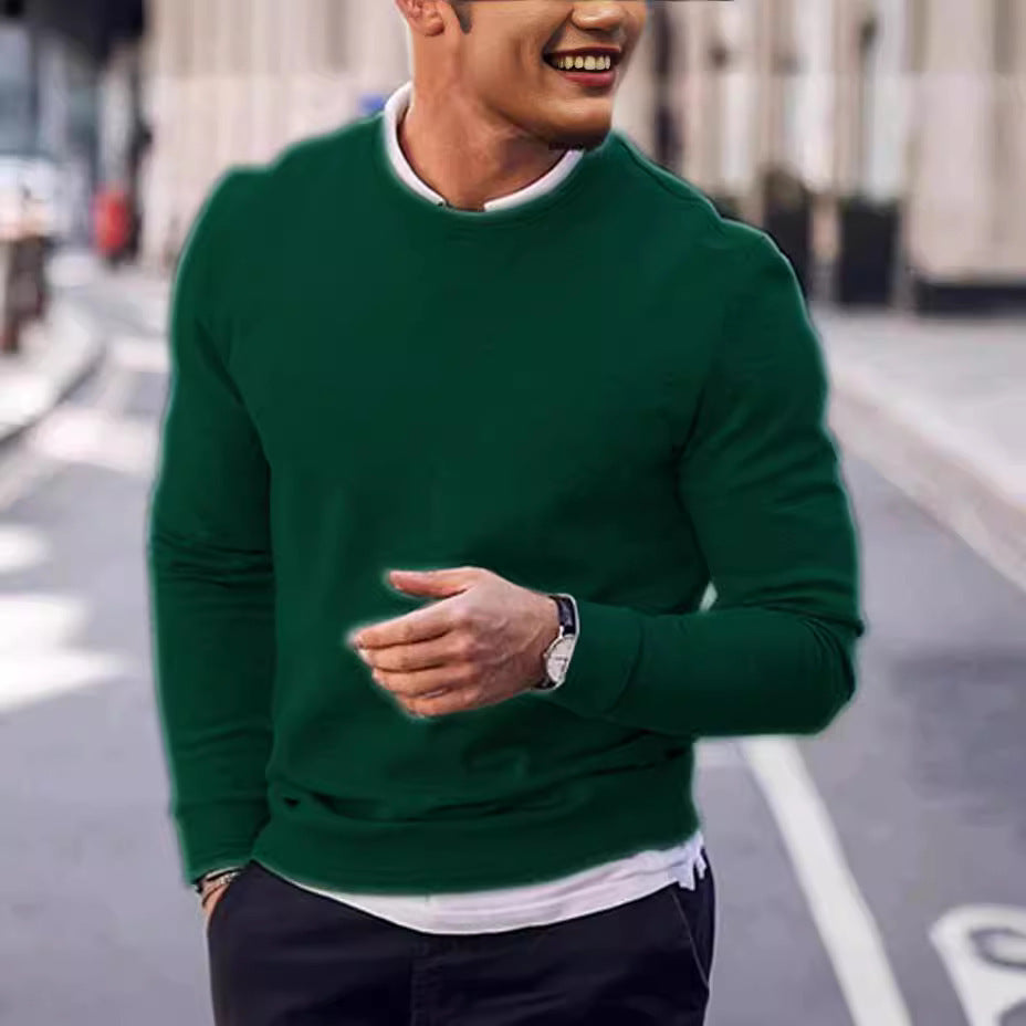 Men's chunky knit sweater with modern cut and cozy inner lining Ivyshape