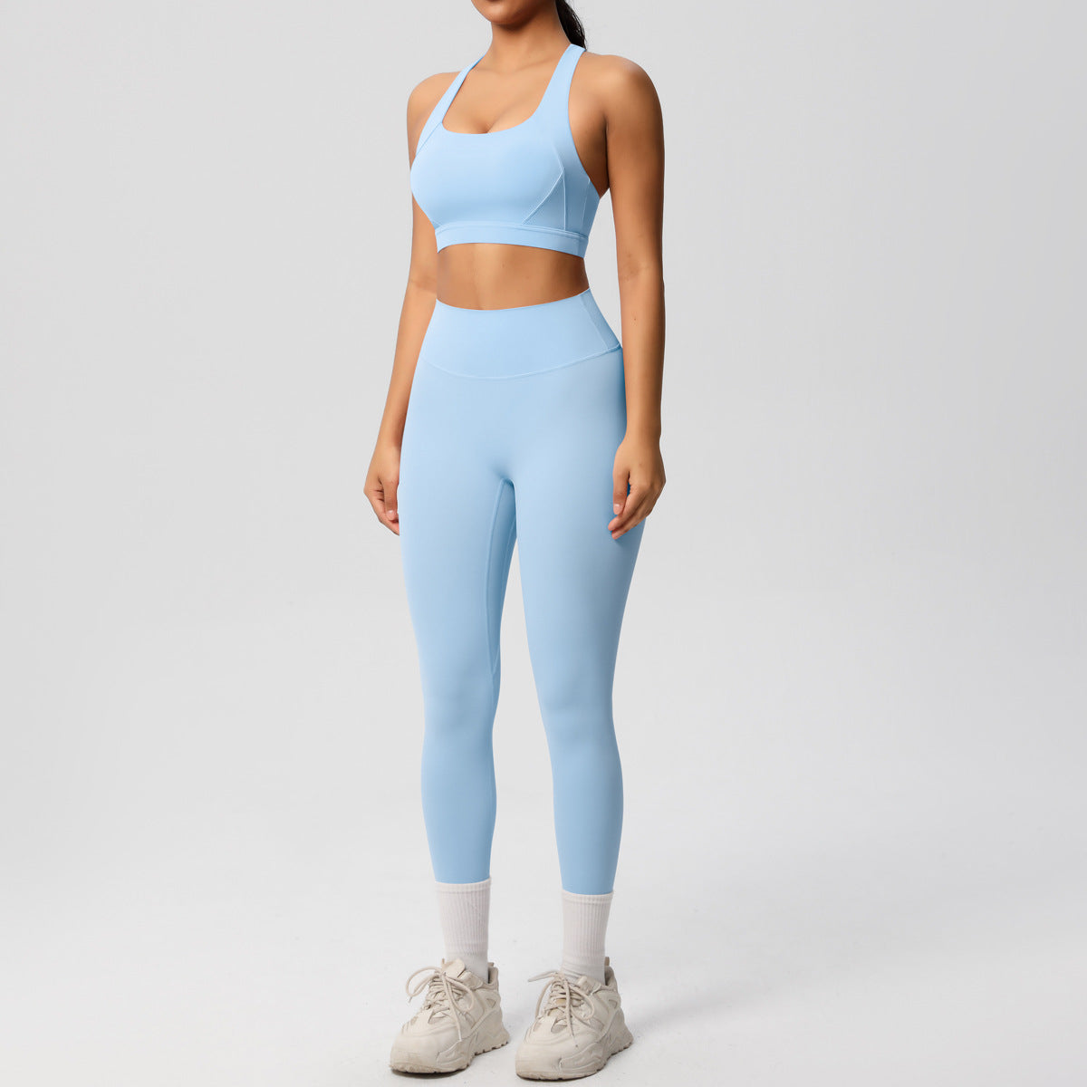 Ladies Sports Bra and High-Performance Leggings Set with Breathable Design Ivyshape