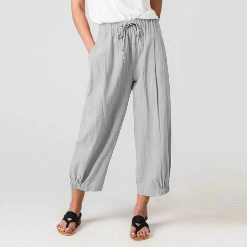 Women's cargo pants in relaxed fit with adjustable drawstring Ivyshape