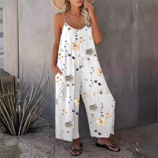 IvyShape | Hot-Selling Printed Sleeveless Jumpsuit