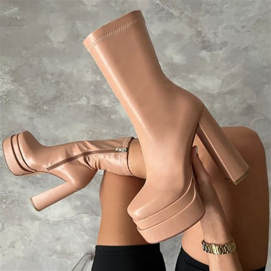 Women's Platform Stiletto Ankle Boots Ivyshape