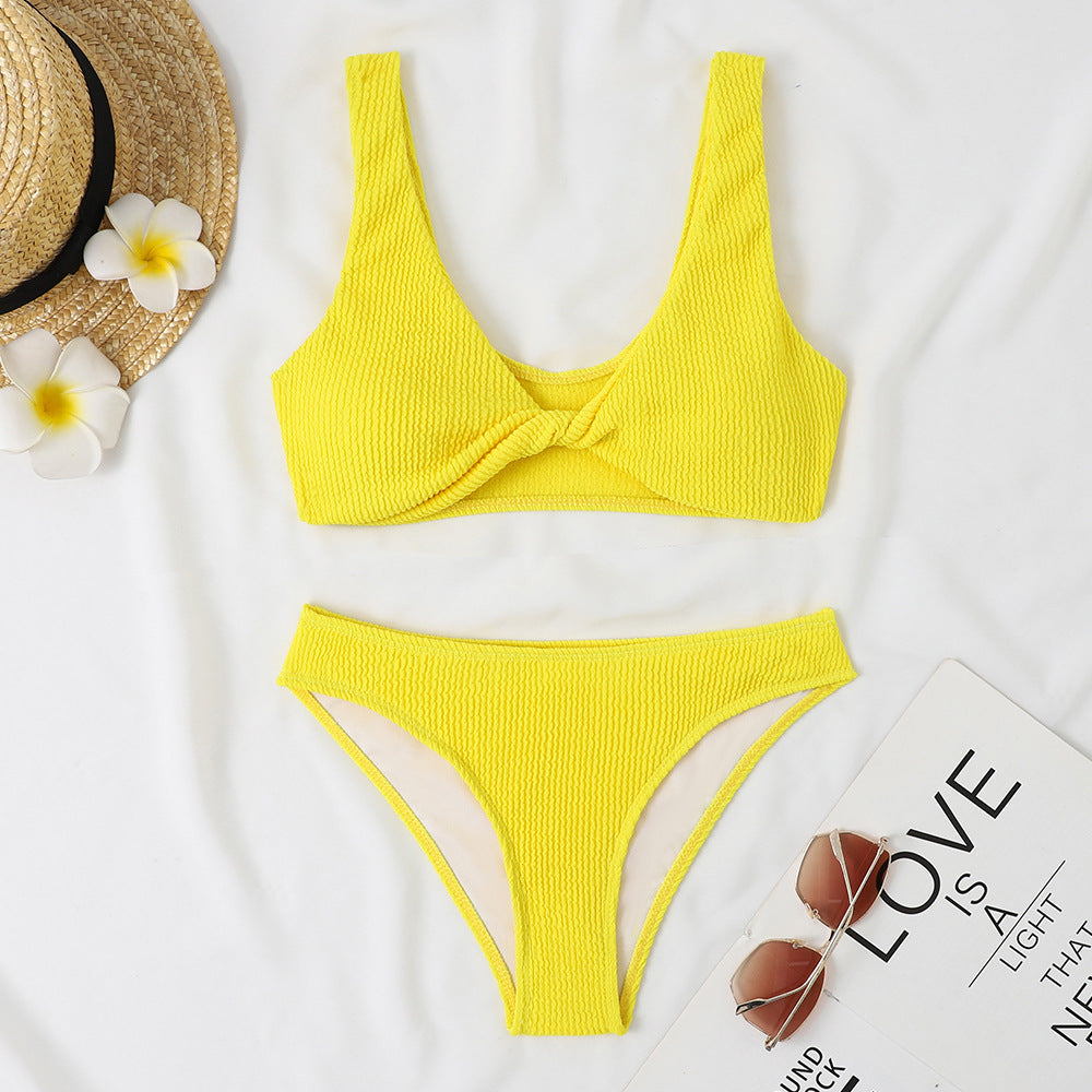 Women's swimwear with innovative twist design and high waist Ivyshape