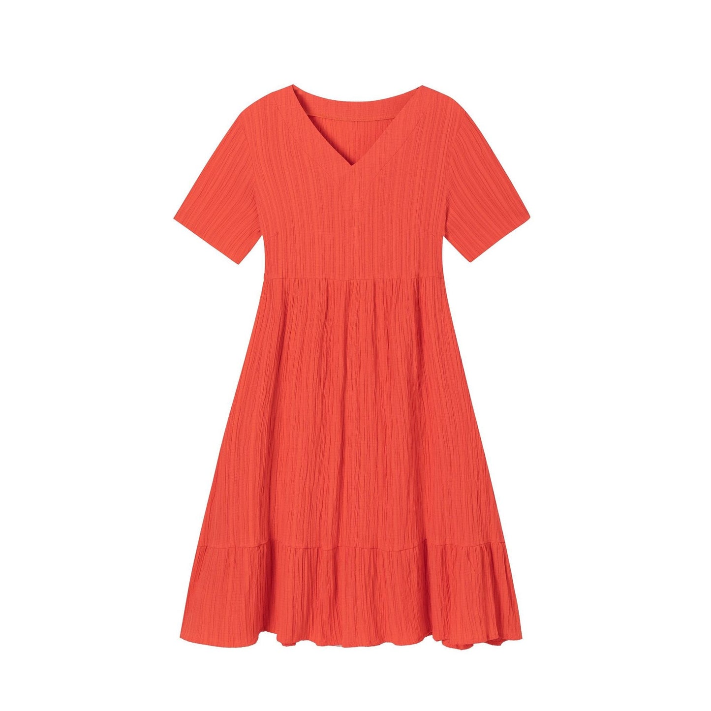 IvyShape | Flowing Waist-Tied Casual Short Dress