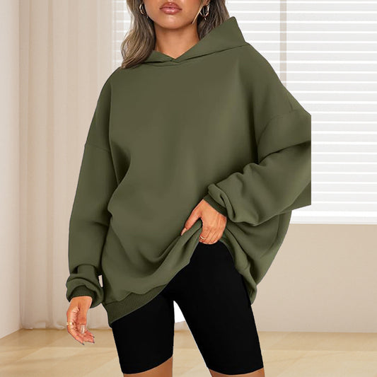 Women's Oversized Hoodie with Drop Shoulders Ivyshape